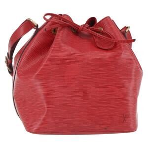 LOUIS VUITTON Epi Petit Noe Shoulder Bag Red M44107 LV Auth 161161